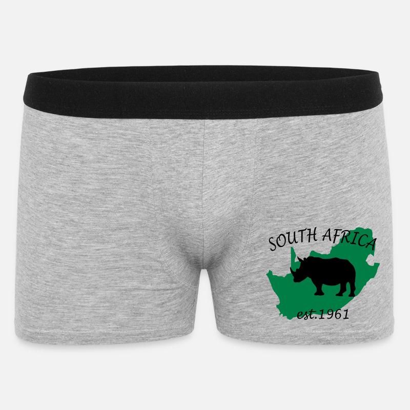 Südafrika - Männer Boxer Shorts - Grau meliert
