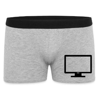 Computer Bildschirm - Männer Boxer Shorts - Grau meliert - Vorne