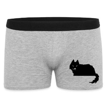 Wolf - Männer Boxer Shorts - Grau meliert - Vorne