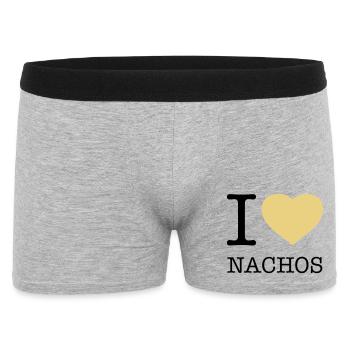 I LOVE NACHOS - Men's Boxer Shorts - heather grey - Front