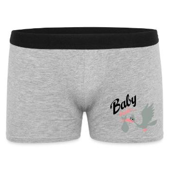 familie - Männer Boxer Shorts - Grau meliert - Vorne