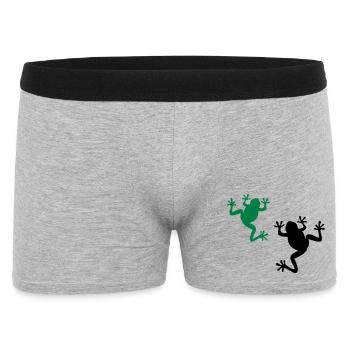 froesche amphibie natur - Männer Boxer Shorts - Grau meliert - Vorne