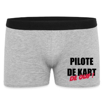 Karting / Kart / Pilote / Voiture - Boxer Homme - gris chiné - Devant