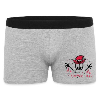 Fasching mit Konfetti, Karneval - Männer Boxer Shorts - Grau meliert - Vorne