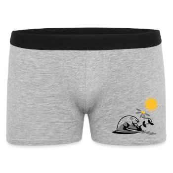 Boule à neige avec tournesol et soleil - Boxer Homme - gris chiné - Devant