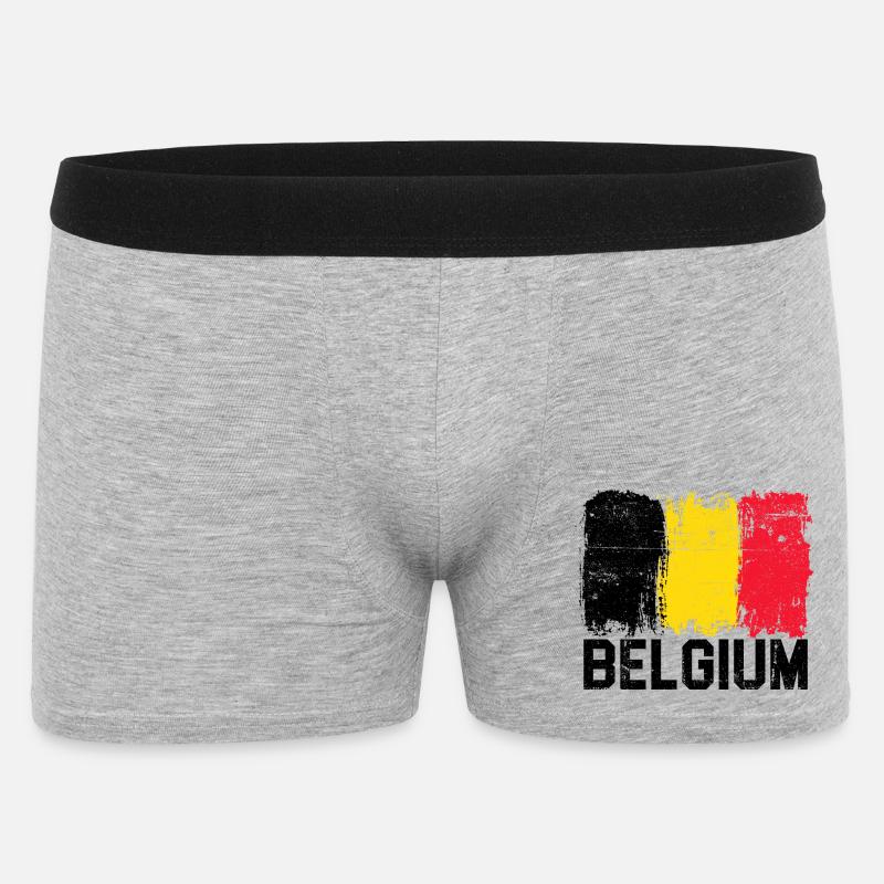 Coups de pinceau du drapeau belge - Boxer Homme - gris chiné