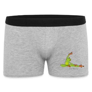 Passion pour le yoga des grenouilles - Boxer Homme - gris chiné - Devant
