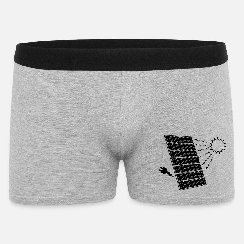 Solar panel with sun - Men's Boxer Shorts - heather grey