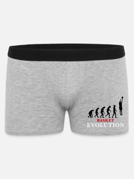 Basket Evolution Sports et humour 3c - Boxer Homme - gris chiné