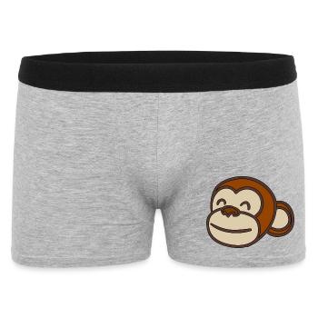 Tête de singe - Boxer Homme - gris chiné - Devant