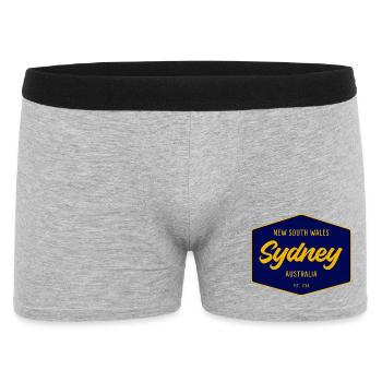 Police vintage de Sydney Sign - Boxer Homme - gris chiné - Devant