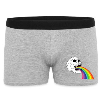 Rainbow skull - Men's Boxer Shorts - heather grey - Front