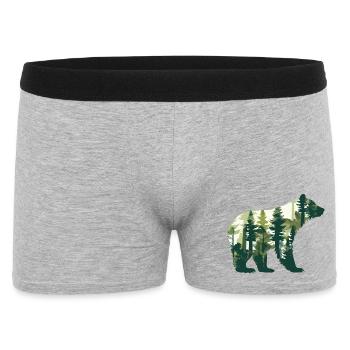 Bear, Forest, Wildlife, Animal, Nature, Bears - Men's Boxer Shorts - heather grey - Front