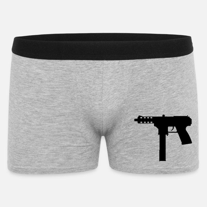 Die TEC-9 - Männer Boxer Shorts - Grau meliert