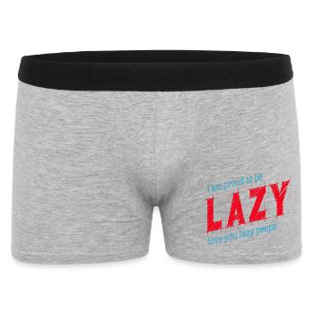 Proud to be lazy - Men's Boxer Shorts - heather grey - Front