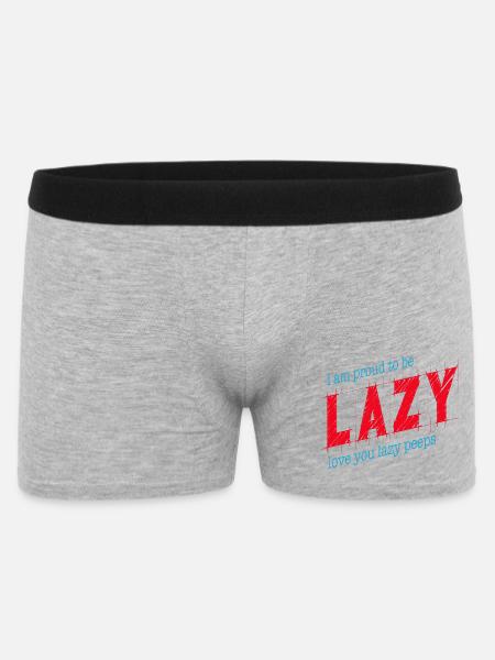 Proud to be lazy - Men's Boxer Shorts - heather grey
