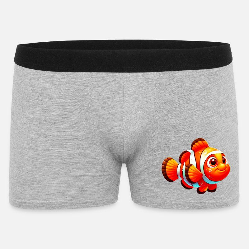 Clownfisch - Männer Boxer Shorts - Grau meliert