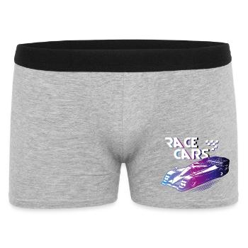 Motorsport auto ps formel tuning race car fahne me - Männer Boxer Shorts - Grau meliert - Vorne
