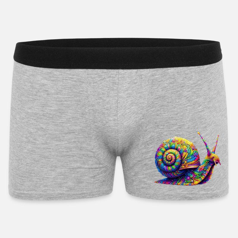 Escargot - Boxer Homme - gris chiné