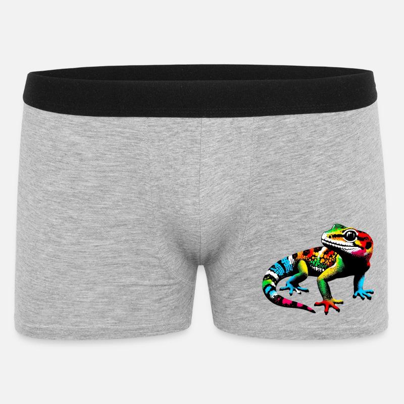 Gecko - Männer Boxer Shorts - Grau meliert
