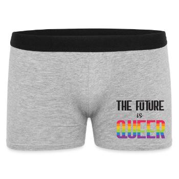 LGBTQ Pride Month - Die Zukunft ist queer - Männer Boxer Shorts - Grau meliert - Vorne
