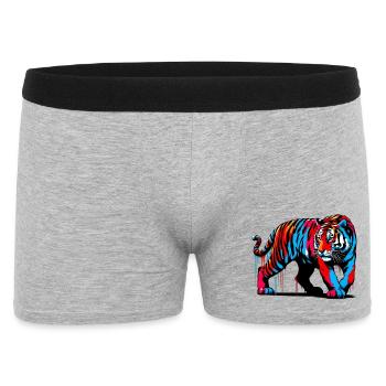 Tiger - Men's Boxer Shorts - heather grey - Front