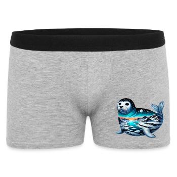 Seal - Men's Boxer Shorts - heather grey - Front