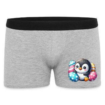 Mignon Pingouin Pâques Dessin animé Enfants - Boxer Homme - gris chiné - Devant