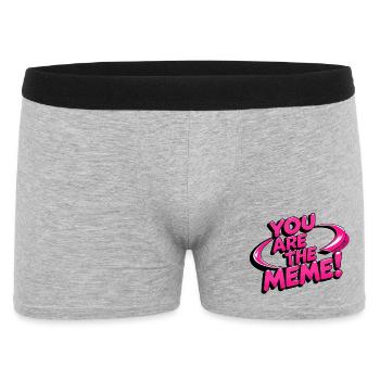 You are the Meme - Männer Boxer Shorts - Grau meliert - Vorne