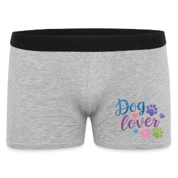 Dog Lover Watercolor Paw Print - Boxer Homme - gris chiné - Devant
