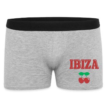 Ibiza Cerises pacha - Boxer Homme - gris chiné - Devant