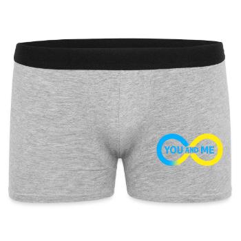 Illustration vivante de l’amitié - Boxer Homme - gris chiné - Devant
