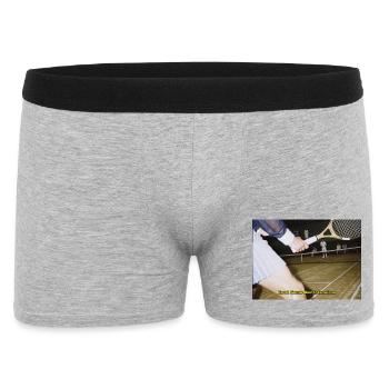 Tennismatch Humor Zitat - Männer Boxer Shorts - Grau meliert - Vorne