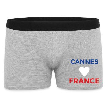 Cannes Love France Design - Boxer Homme - gris chiné - Devant