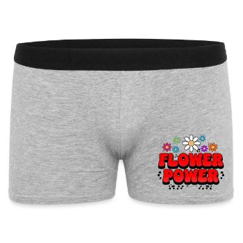 Flower Power Rétro Pop - Boxer Homme - gris chiné - Devant