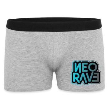 Typographie néo rave néon - Boxer Homme - gris chiné - Devant