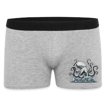 Pieuvre calmar Kraken - Boxer Homme - gris chiné - Devant