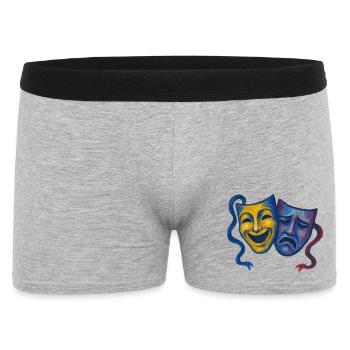 Théâtre Masques Joie Chagrin - Boxer Homme - gris chiné - Devant