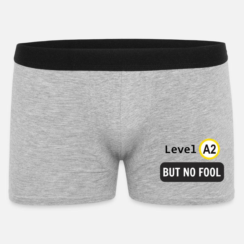 Niveau de langue A2, mais pas idiot - Boxer Homme - gris chiné