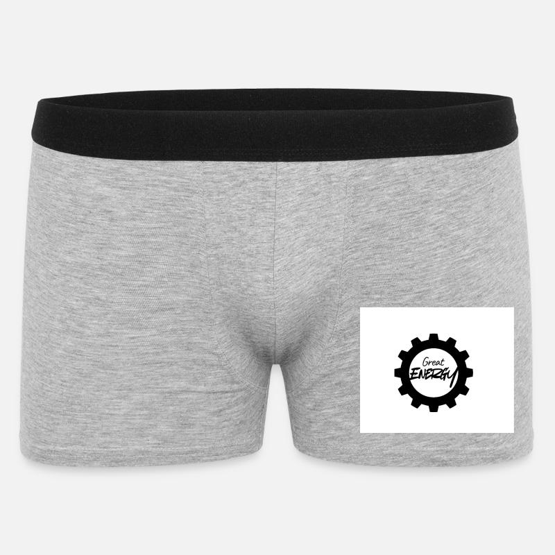 Große Energie Gear Muster - Männer Boxer Shorts - Grau meliert