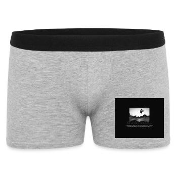 Schwarzweiß Skater im Bowl - Männer Boxer Shorts - Grau meliert - Vorne