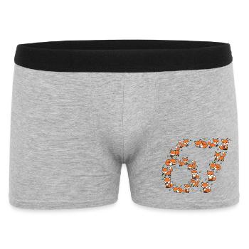 Mème du motif Fox Ring 67 - Boxer Homme - gris chiné - Devant