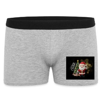 Knitted Santa with Christmas tree - Men's Boxer Shorts - heather grey - Front