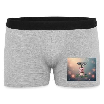 Cuddly Pig: Close. Not Today - Men's Boxer Shorts - heather grey - Front