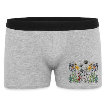 Fleur - Boxer Homme - gris chiné - Devant