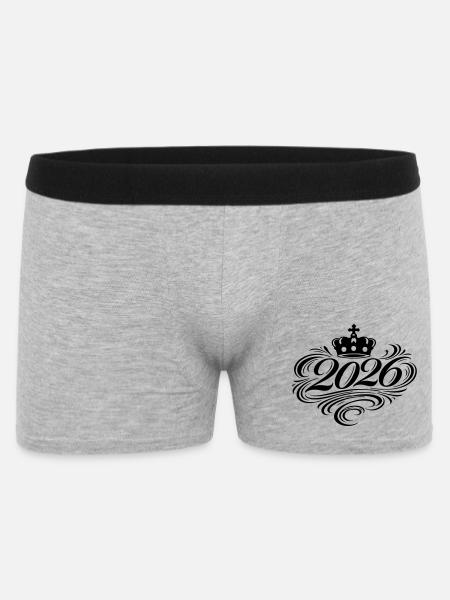 2026 Edel - Männer Boxer Shorts - Grau meliert