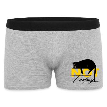 Cat Not Today Funny Saying - Men's Boxer Shorts - heather grey - Front