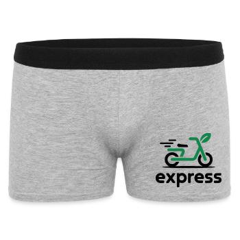 Eco Express Leaf Scooter Logo - Men's Boxer Shorts - heather grey - Front