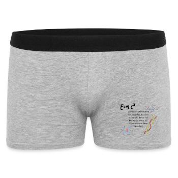 Wissenschaftler haben herausgefunden, dass... - Männer Boxer Shorts - Grau meliert - Vorne