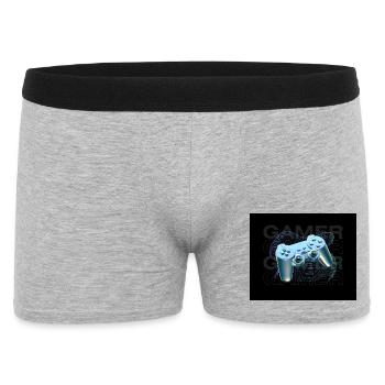 Neonblauer Controller 3D - Männer Boxer Shorts - Grau meliert - Vorne